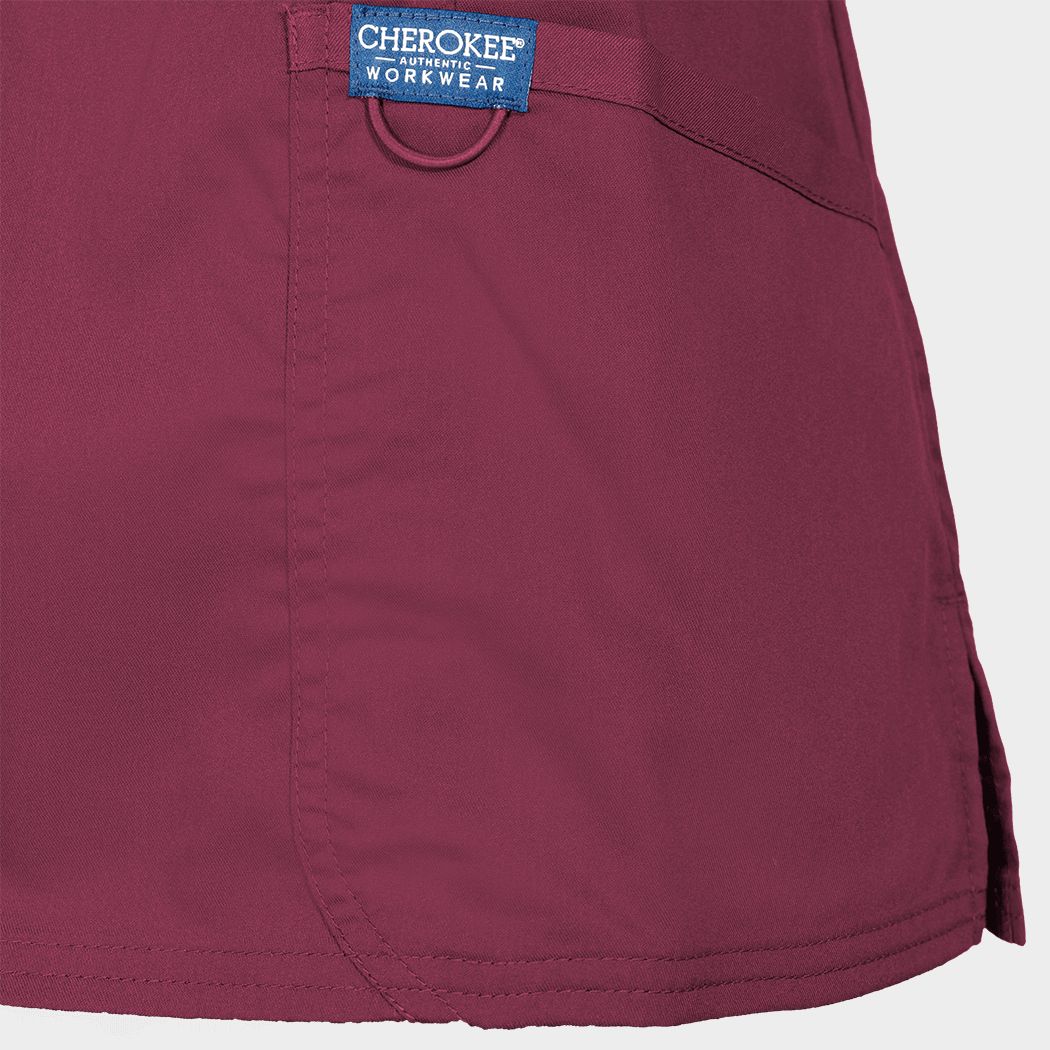 Дамска медицинска туника CHEROKEE WRAP BURGUNDY WWE610 - 6