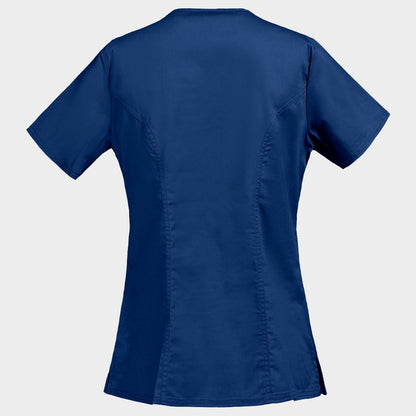 Women's medical tunic CHEROKEE WRAP DARK BLUE WWE4728 - 2