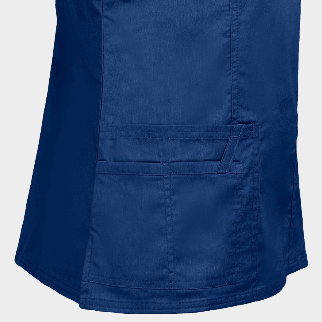 Women's medical tunic CHEROKEE WRAP DARK BLUE WWE4728 - 6