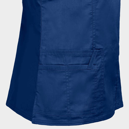 Women's medical tunic CHEROKEE WRAP DARK BLUE WWE4728 - 6