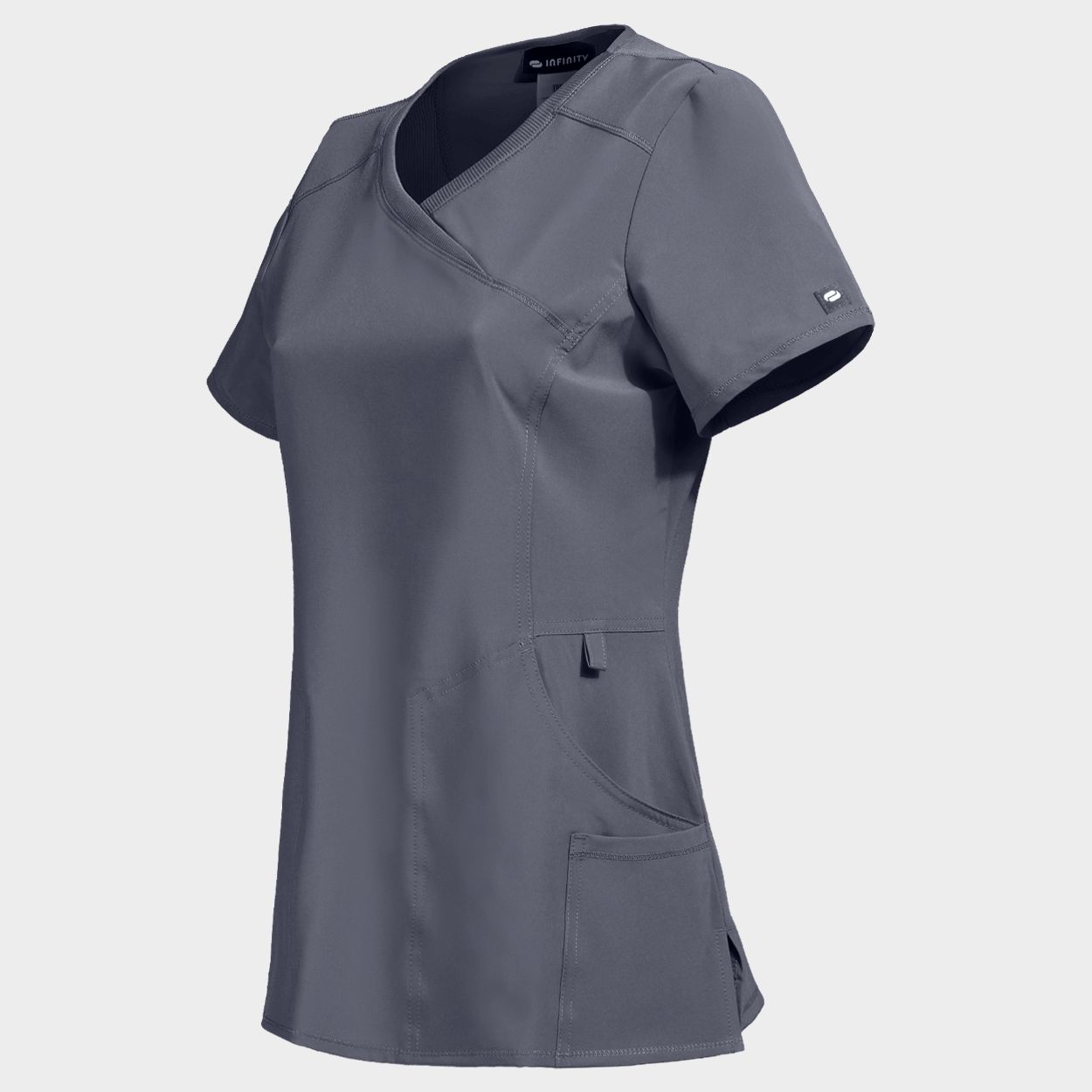 Tunică medicală pentru femei CHEROKEE WRAP GRI CKE2625A - 3