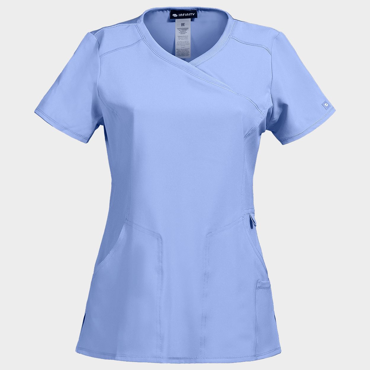 Дамска медицинска туника CHEROKEE WRAP LIGHT BLUE CKE2625A - 1
