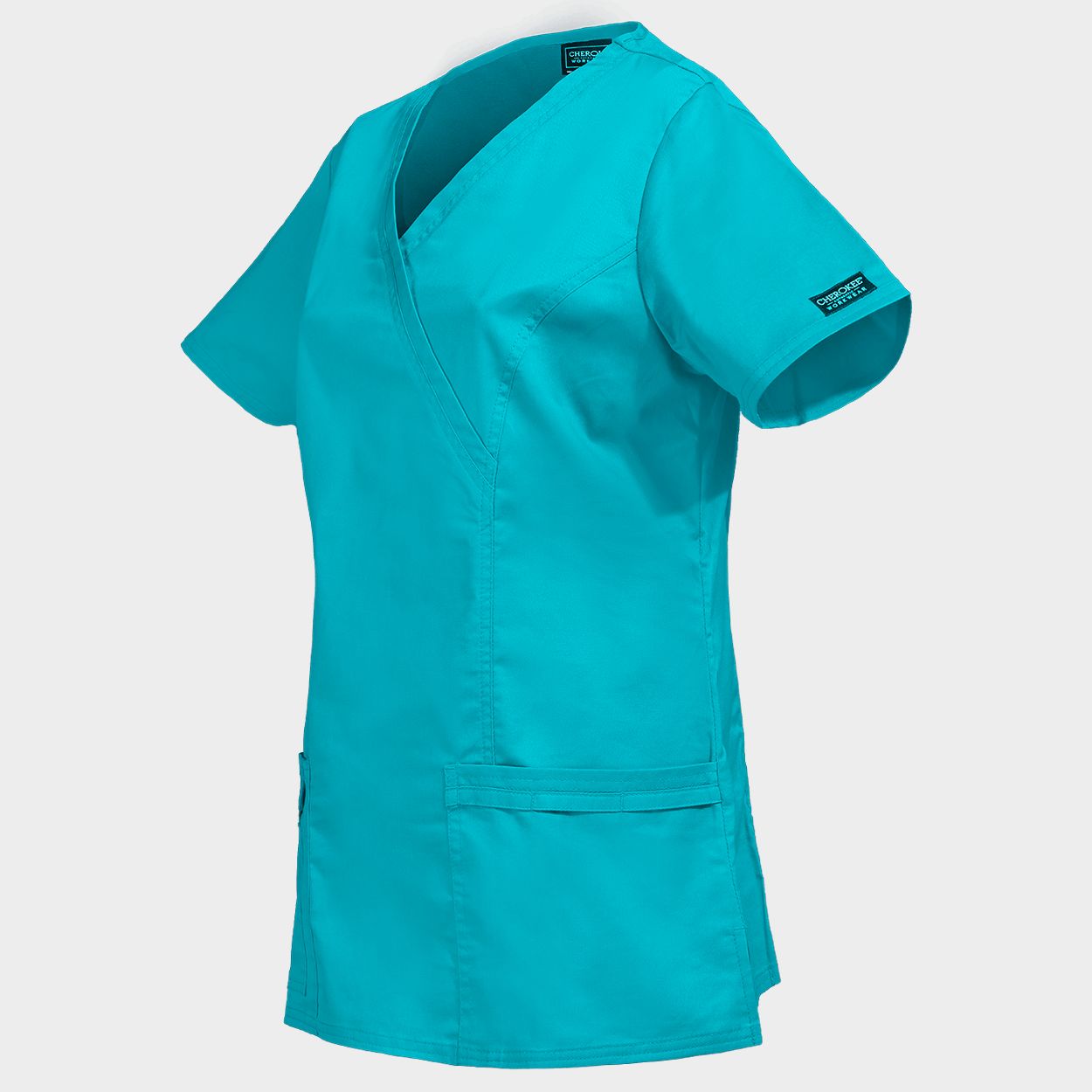 Tunică medicală pentru femei CHEROKEE WRAP PETROL DESCHIS WWE4728 - 3