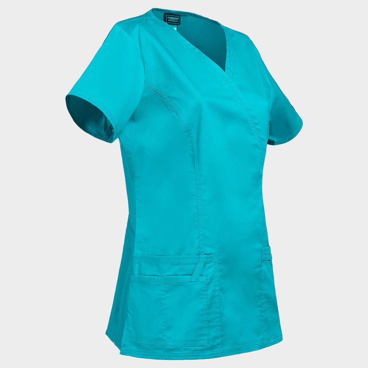 Tunică medicală pentru femei CHEROKEE WRAP PETROL DESCHIS WWE4728 - 4