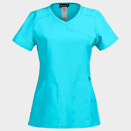 Women's medical tunic CHEROKEE WRAP TURQUOISE CKE2625A - 1