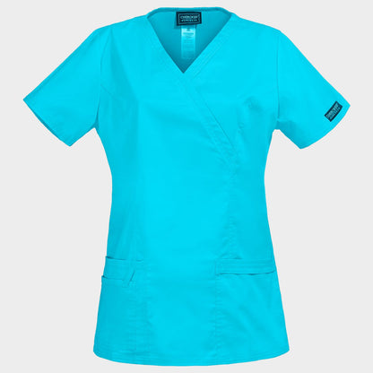 Дамска медицинска туника CHEROKEE WRAP TURQUOISE WWE4728 - 1