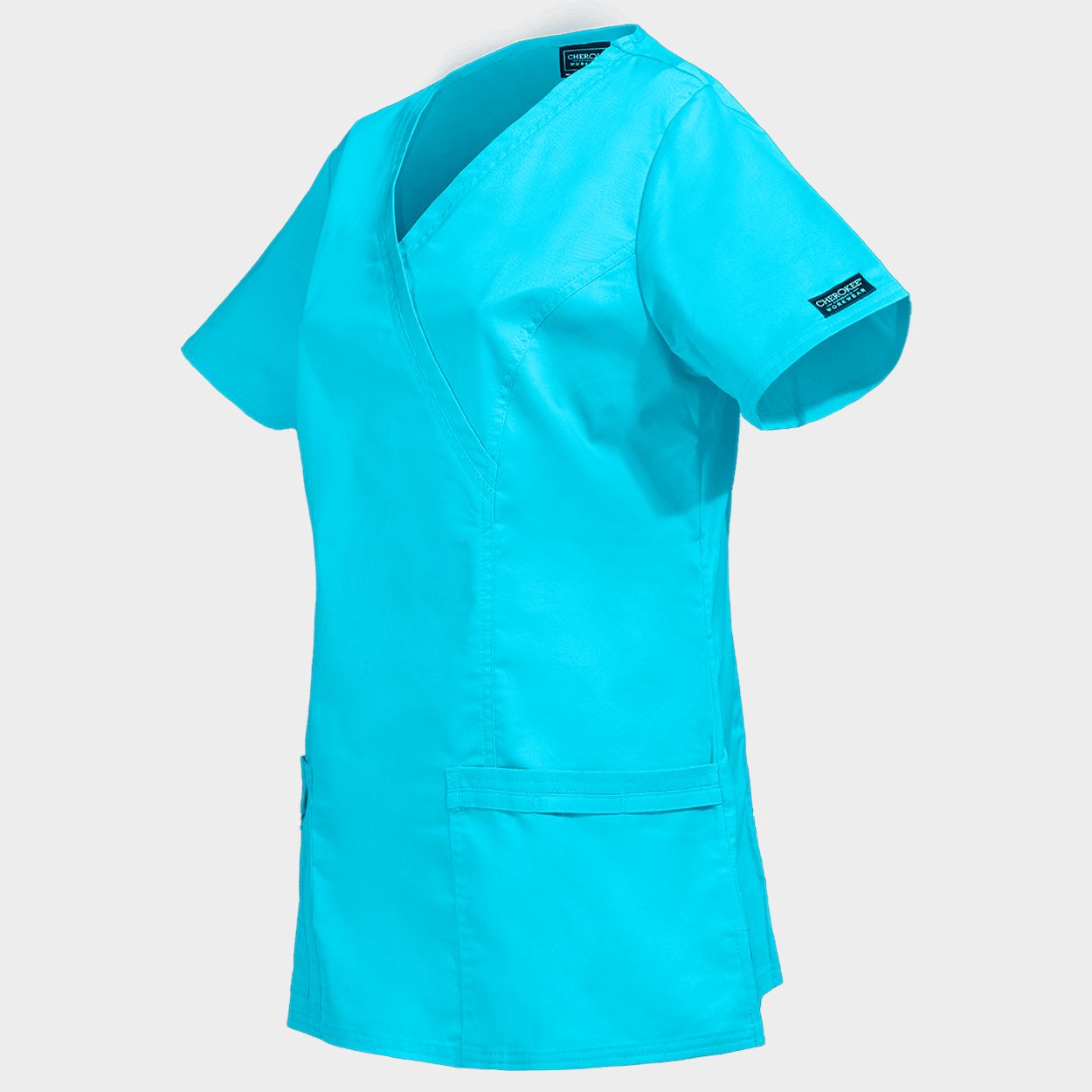 Дамска медицинска туника CHEROKEE WRAP TURQUOISE WWE4728 - 3