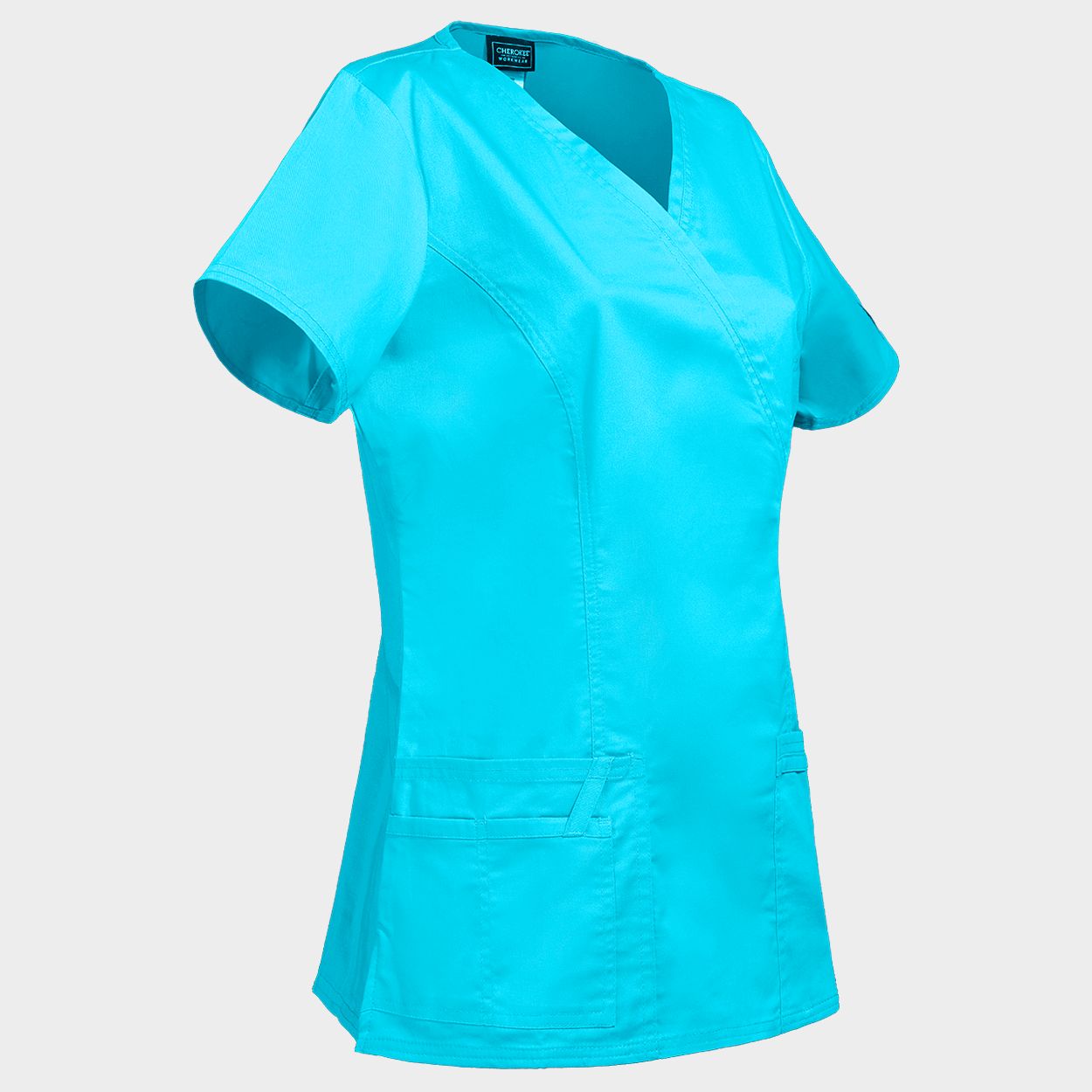Дамска медицинска туника CHEROKEE WRAP TURQUOISE WWE4728 - 4