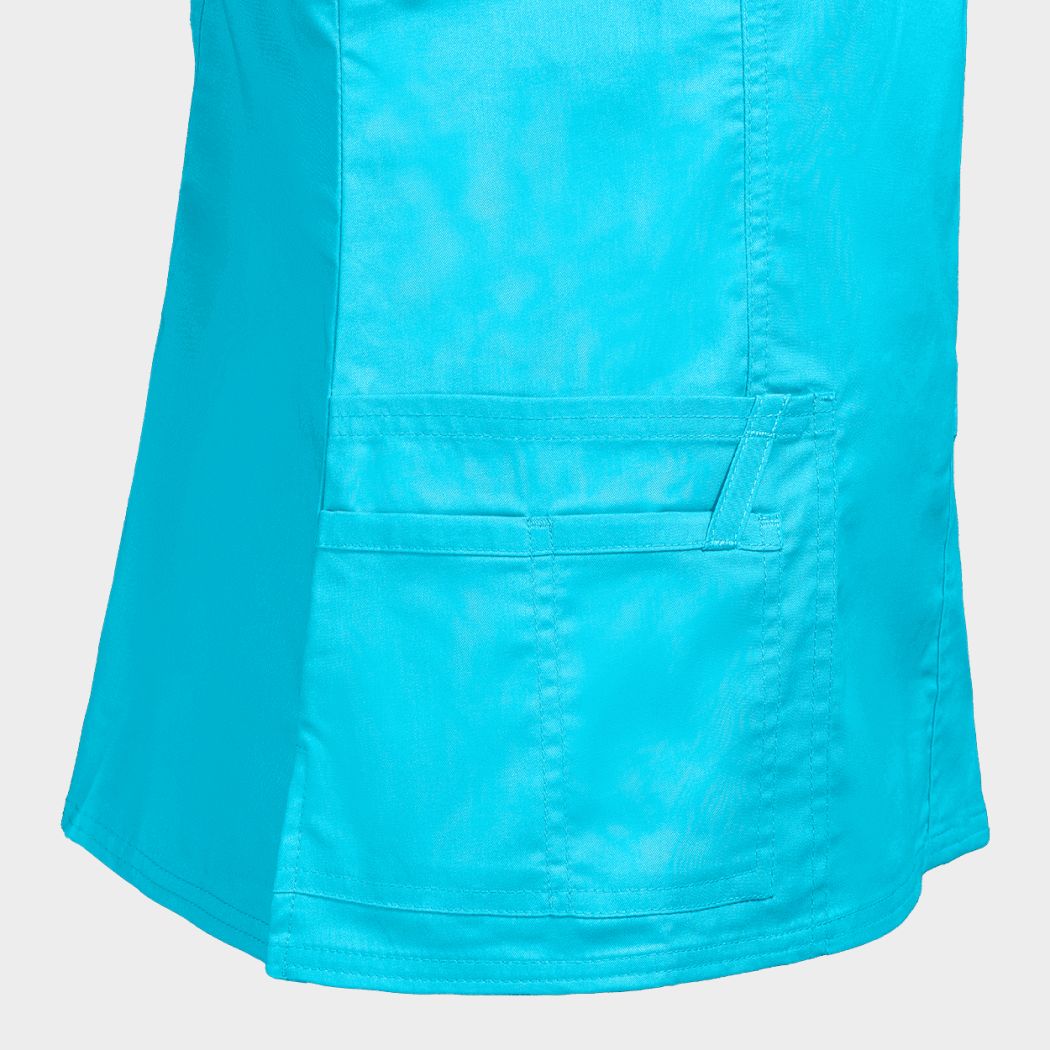 Дамска медицинска туника CHEROKEE WRAP TURQUOISE WWE4728 - 6