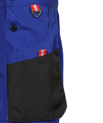 Work bib pants KASTOR ROYAL BLUE - 3