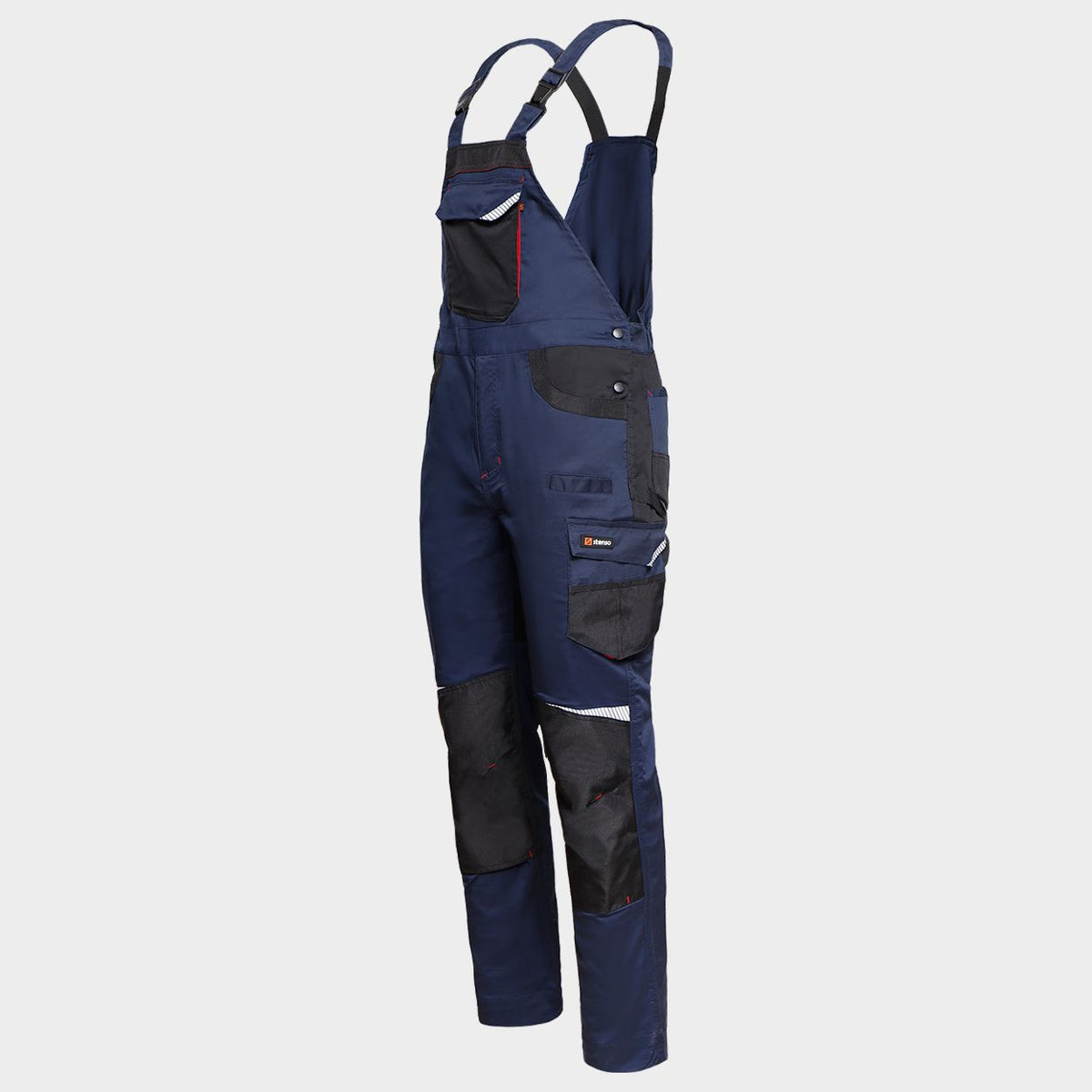 Работен полугащеризон KASTOR STRETCH DARK BLUE/RED - 3