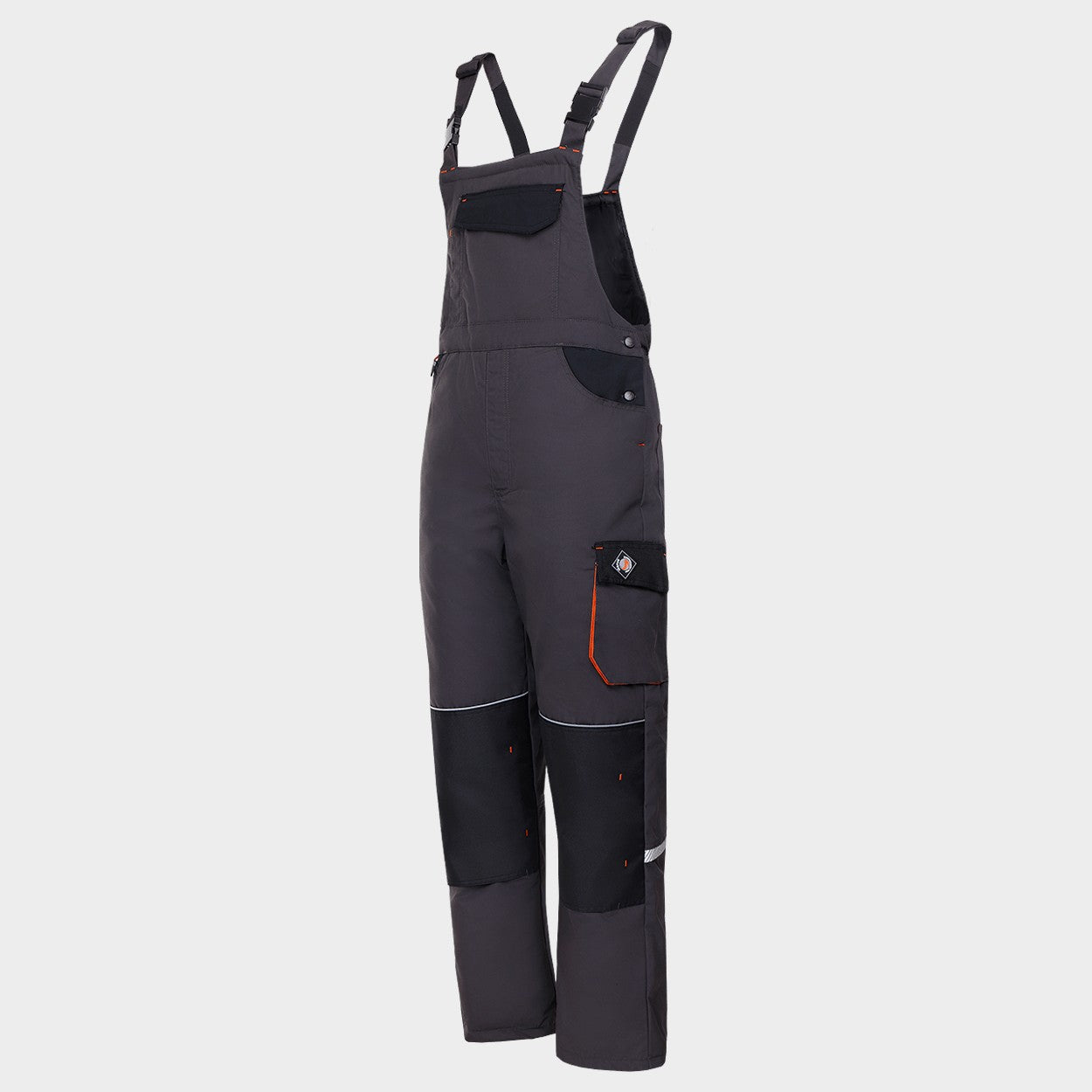 Work bib pants KASTOR T/C WINTER GREY/BLACK/ORANGE - 3