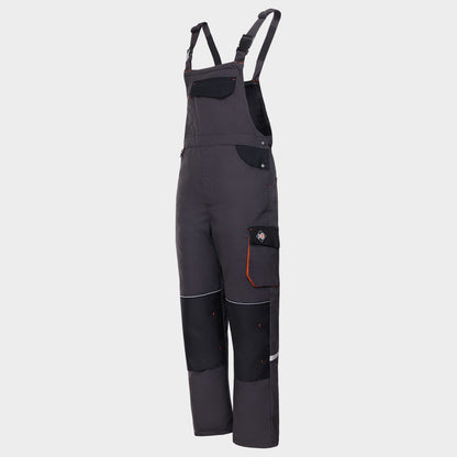Work bib pants KASTOR T/C WINTER GREY/BLACK/ORANGE - 3