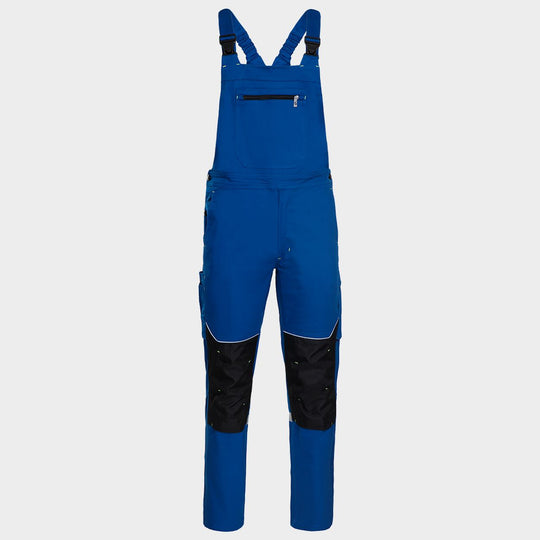 Work bib pants MELBOURNE STRETCH SPECIAL ROYAL BLUE/BLACK - 1