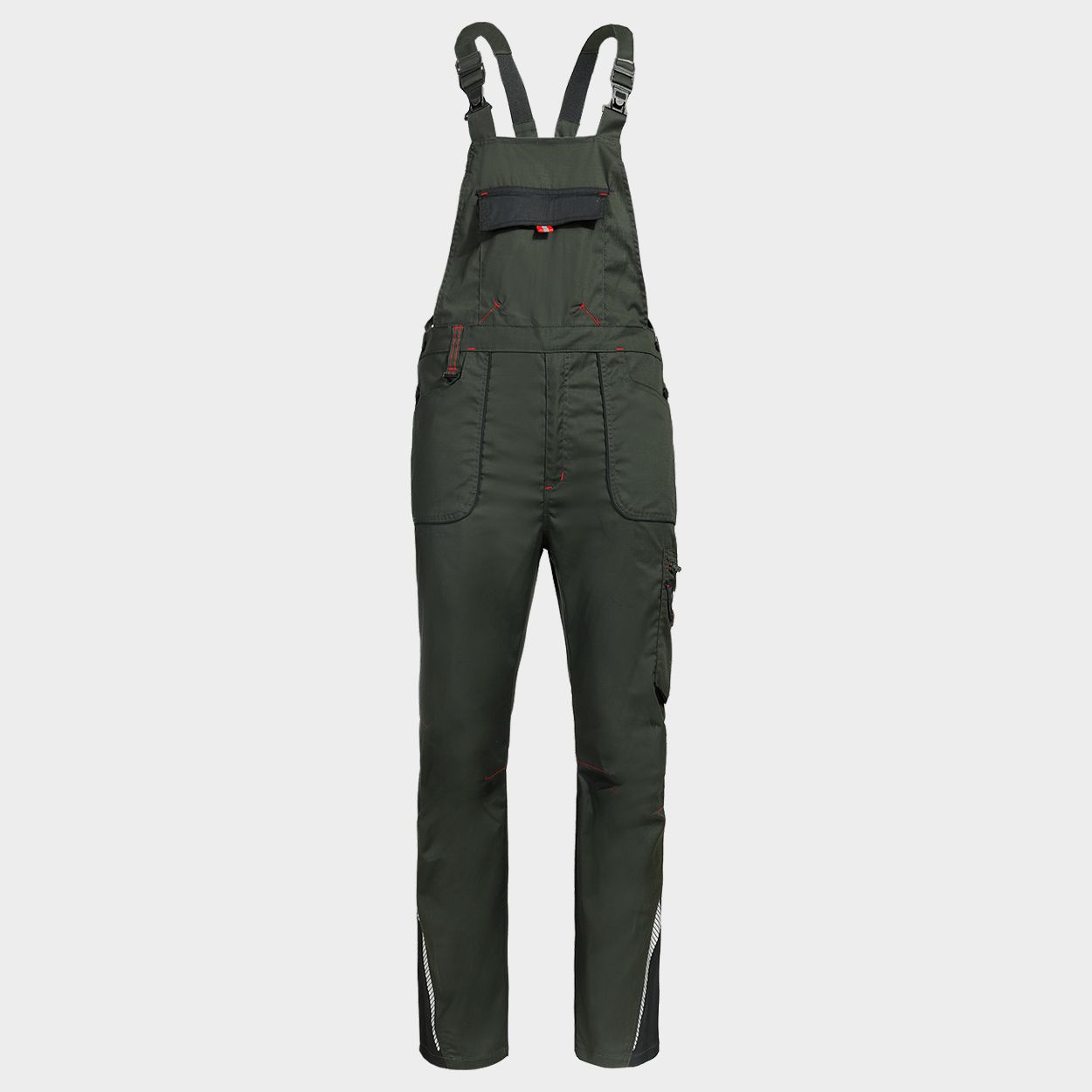 Работен полугащеризон PRISMA LIGHT STRETCH OLIVE/BLACK - 1