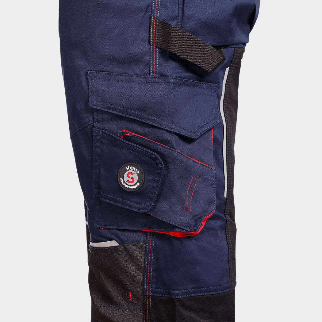 Salopetă de lucru REVOLT 4STRETCH DARK BLUE/BLACK/RED - 5