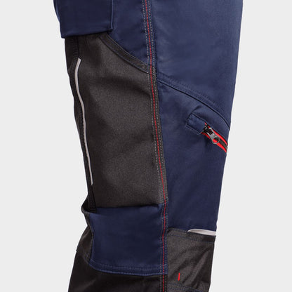Salopetă de lucru REVOLT 4STRETCH DARK BLUE/BLACK/RED - 6