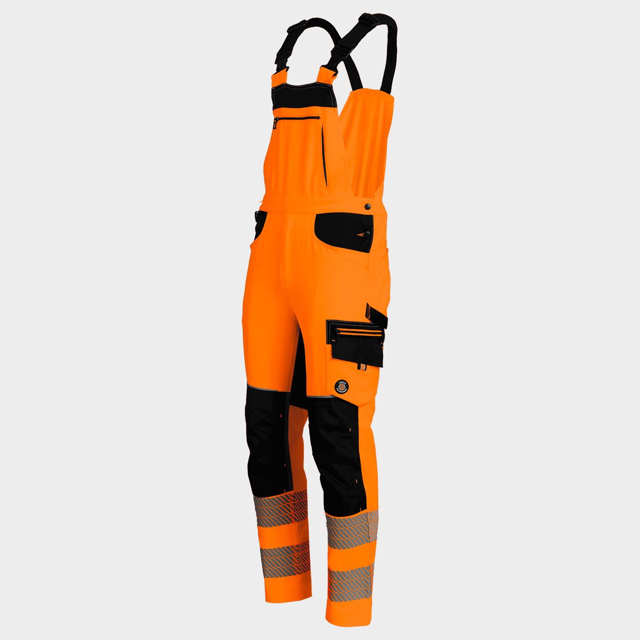Работен полугащеризон REVOLT HV 4STRETCH ORANGE - 3