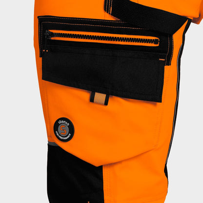 Работен полугащеризон REVOLT HV 4STRETCH ORANGE - 5