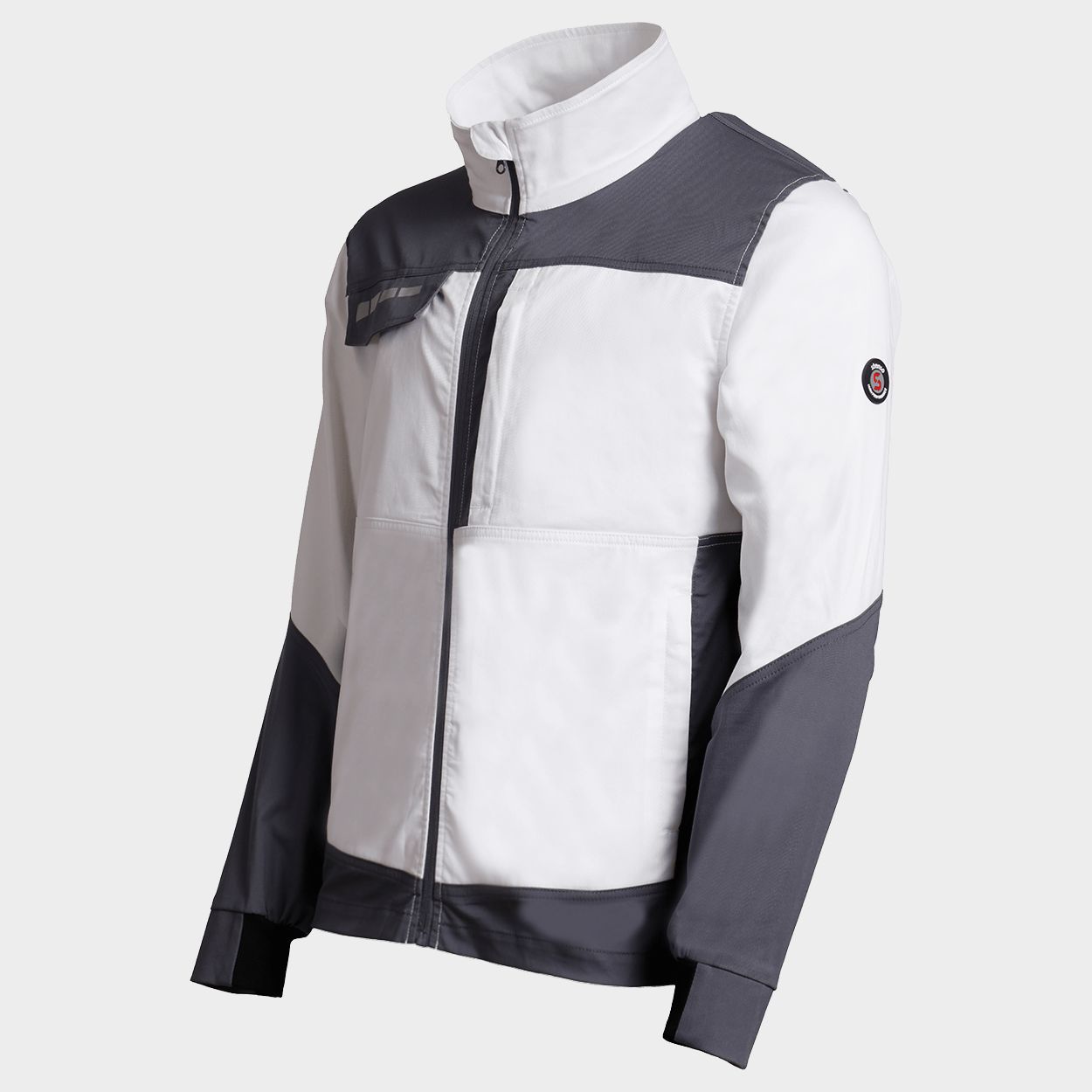 Work jacket EOS STRETCH WHITE/DARK GREY - 3