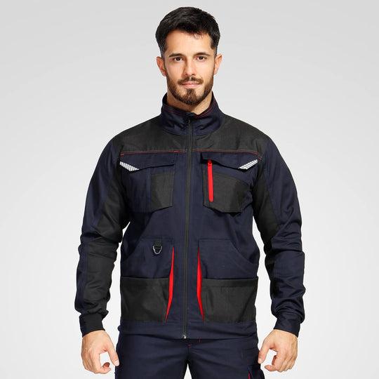 Работно яке KASTOR STRETCH DARK BLUE/RED - 2