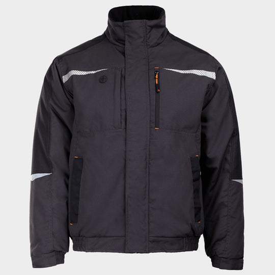 Work jacket KASTOR T/C WINTER GREY/BLACK/ORANGE - 1
