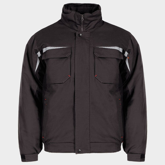 Work jacket KASTOR WINTER GREY COTTON GREY/BLACK - 1