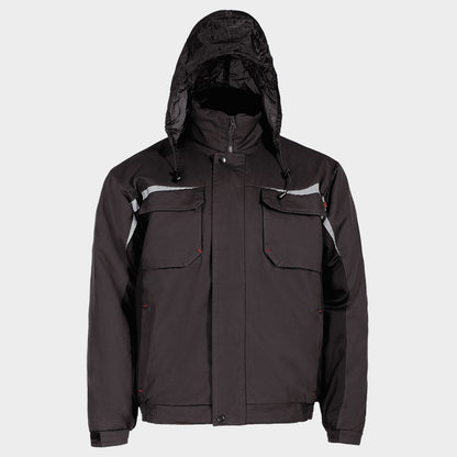 Работно яке KASTOR WINTER GREY COTTON GREY/BLACK - 6
