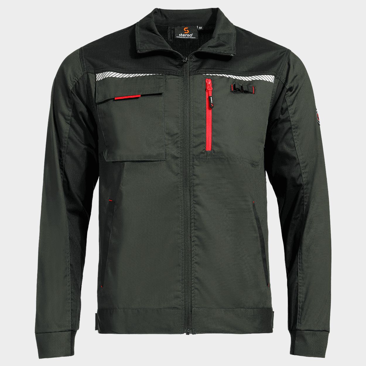 Work jacket PRISMA LIGHT STRETCH OLIVE/BLACK - 1