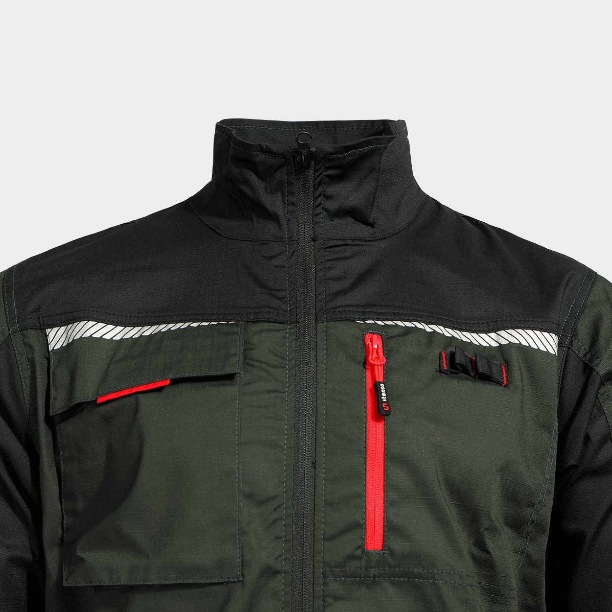 Work jacket PRISMA LIGHT STRETCH OLIVE/BLACK - 6