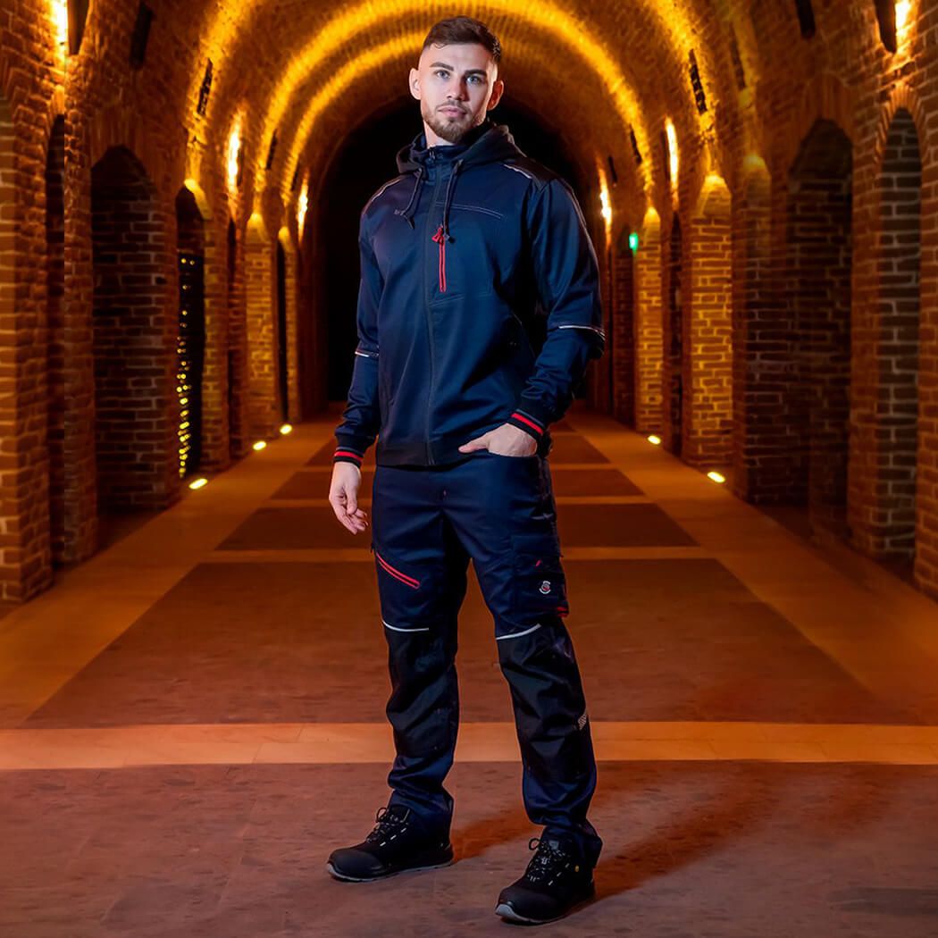 Work jacket REVOLT 4STRETCH NAVY BLUE/BLACK/RED - 2