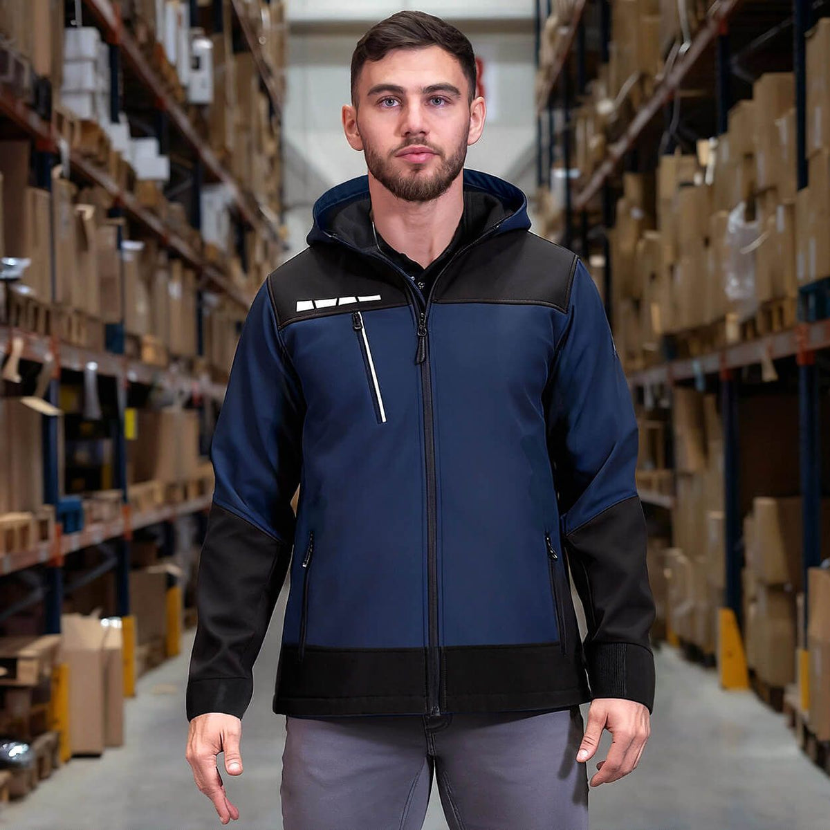 Работно яке RUNE SOFTSHELL BLUE/BLACK - 2