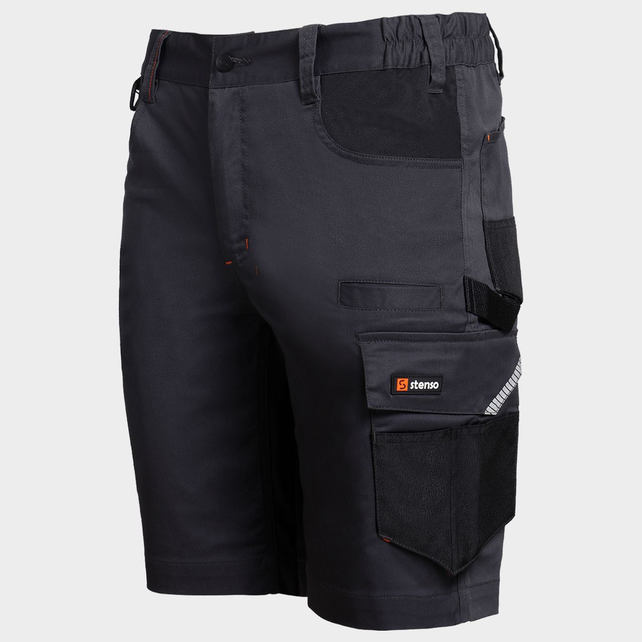 Работен къс панталон Kastor Stretch GREY/ORANGE - 4