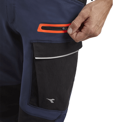 Work trousers DIADORA PANT HYBRID CARGO BLACK/BLUE - 3