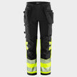 Pantaloni de lucru FRISTADS CRAFTSMAN HV GALBEN/NEGRU - 1