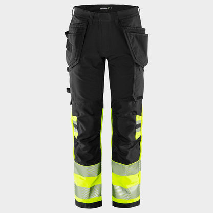 Pantaloni de lucru FRISTADS CRAFTSMAN HV GALBEN/NEGRU - 1
