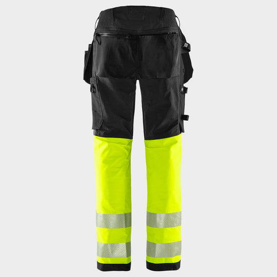 Pantaloni de lucru FRISTADS CRAFTSMAN HV GALBEN/NEGRU - 2