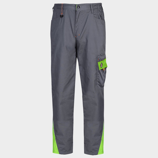Pantaloni de lucru PRISMA LIGHT STRETCH GRI/VERDE - 1
