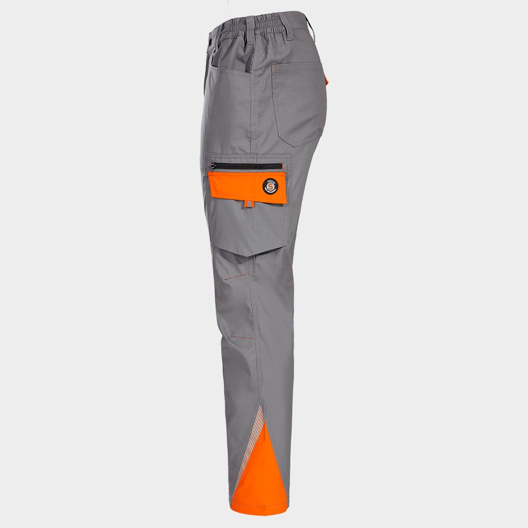 Work trousers PRISMA LIGHT STRETCH GREY/ORANGE - 3