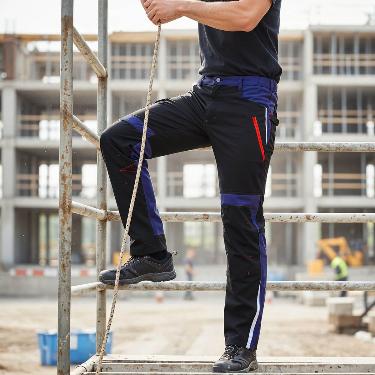 Work trousers PRISMA SOFTSHELL 2.0 BLACK/DARK BLUE - 2