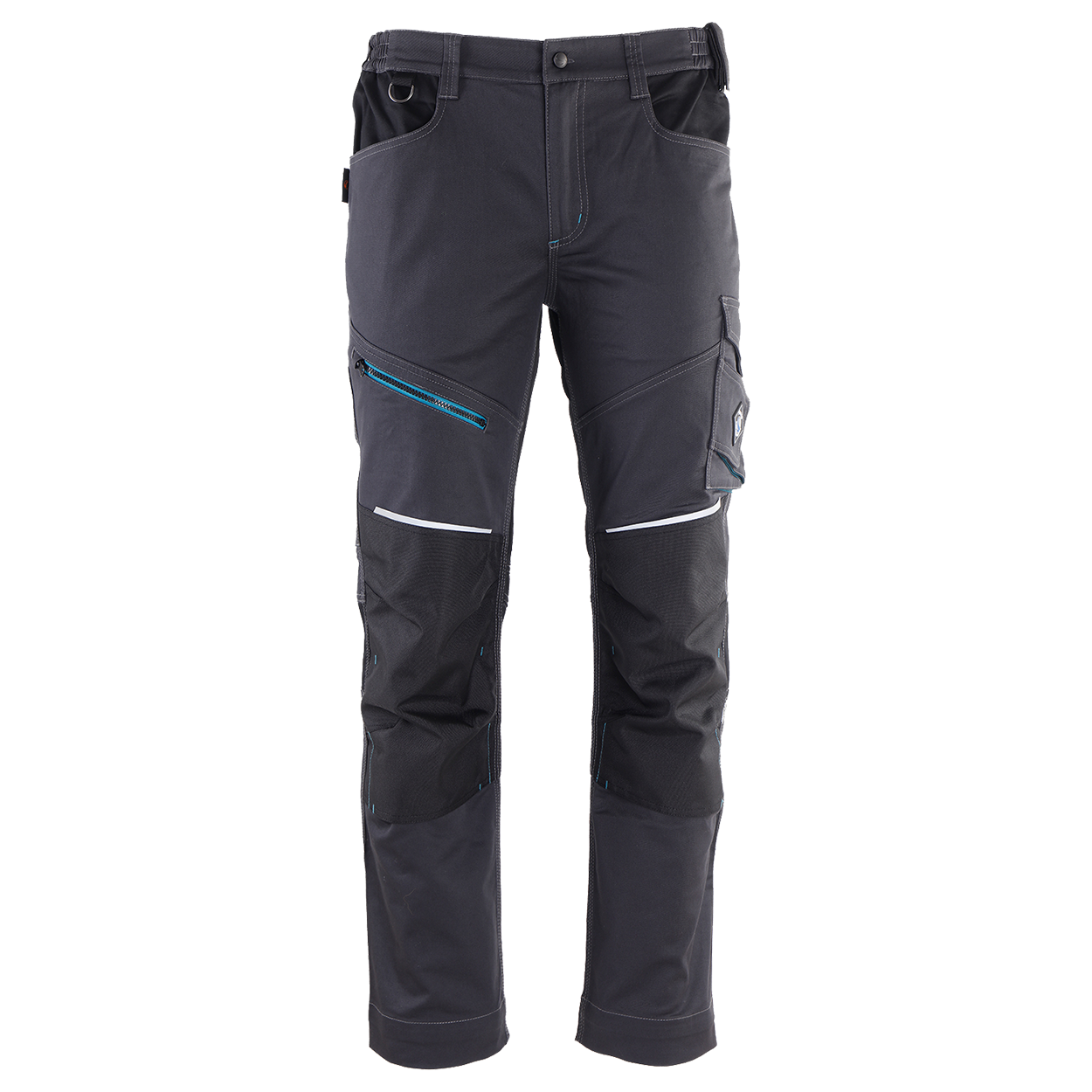 Работен панталон REVOLT 4STRETCH GREY/BLACK/PETROL - 1