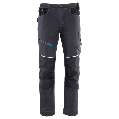 Работен панталон REVOLT 4STRETCH GREY/BLACK/PETROL - 1