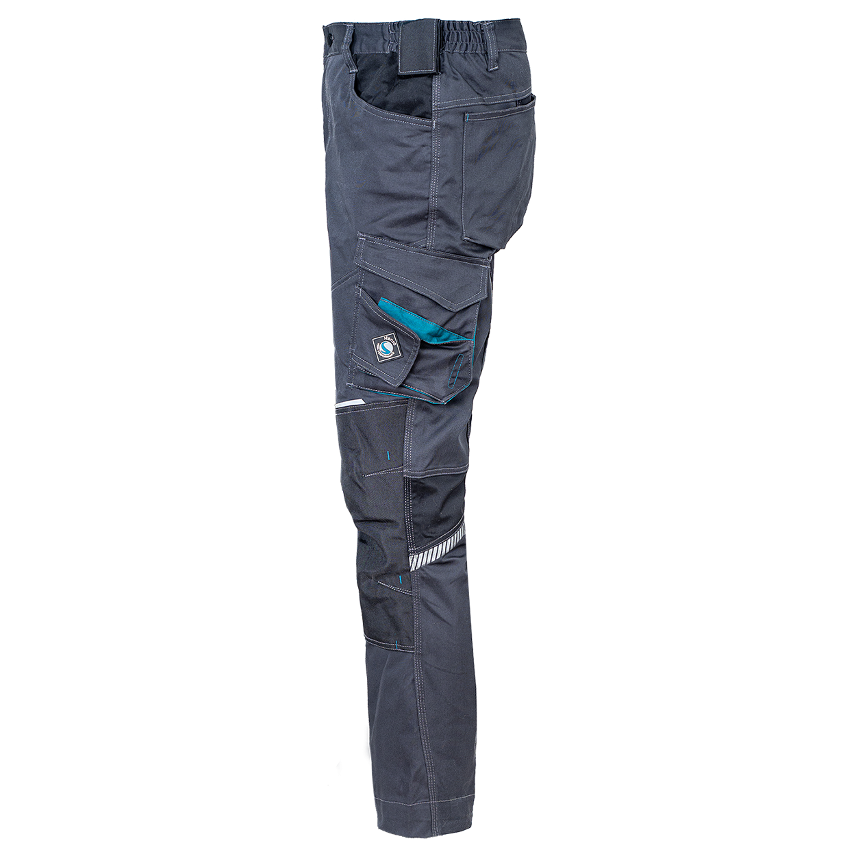 Работен панталон REVOLT 4STRETCH GREY/BLACK/PETROL - 5