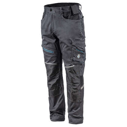 Работен панталон REVOLT 4STRETCH GREY/BLACK/PETROL - 6