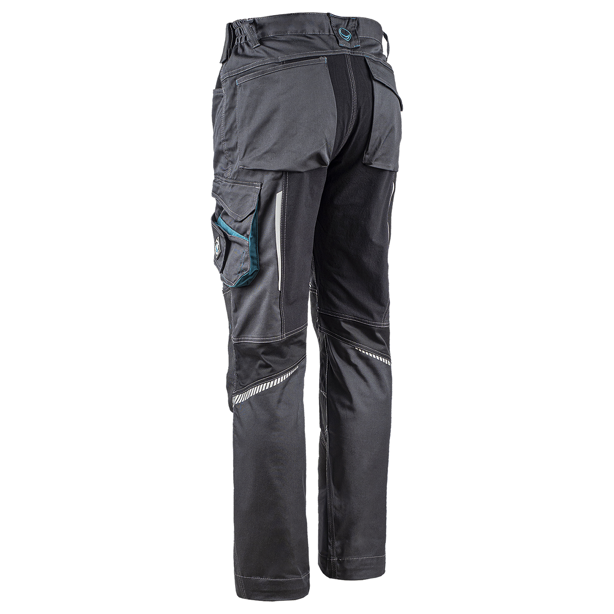 Работен панталон REVOLT 4STRETCH GREY/BLACK/PETROL - 7