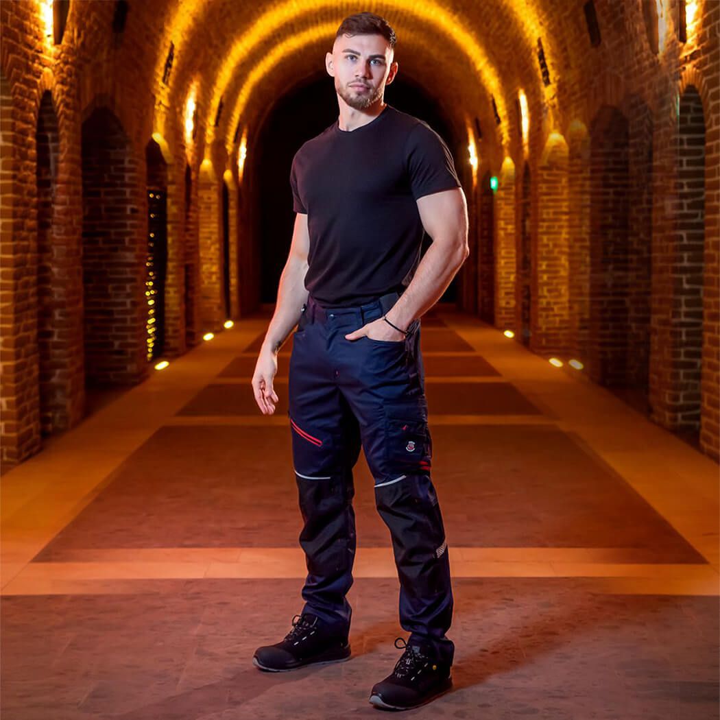 Work trousers REVOLT 4STRETCH NAVY BLUE/BLACK - 2