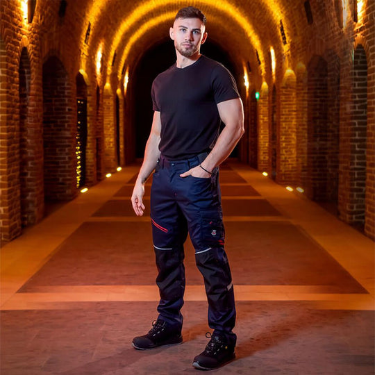 Работен панталон REVOLT 4STRETCH NAVY BLUE/BLACK - 2