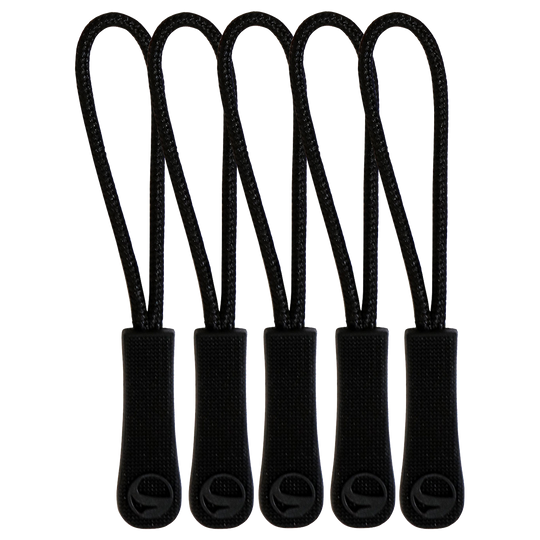 Zipper puller BLACK 5 PCs.