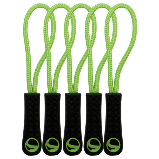 Zipper puller GREEN 5 PCs.