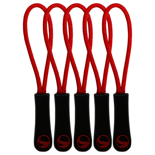 Zipper puller RED 5 PCs.